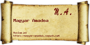 Magyar Amadea névjegykártya